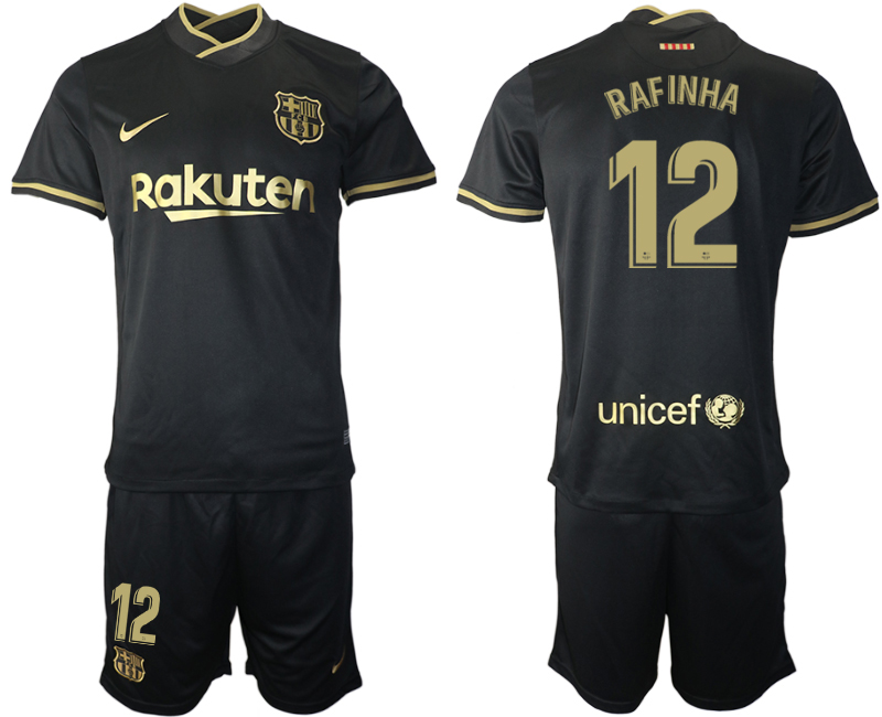 Men 2020-2021 club Barcelona away #12 black Soccer Jerseys->barcelona jersey->Soccer Club Jersey